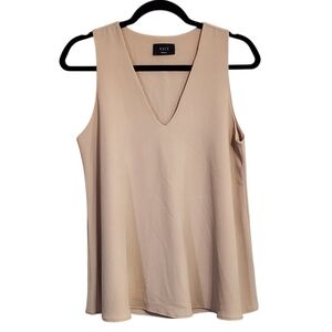 Vicci Top Sz S Beige Flowy Layering Tank Minimalist Neutral Lightweight